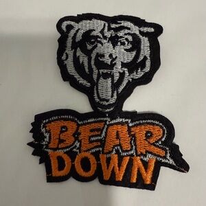 Bear Down Embroidered Iron on Patch